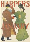 EDWARD PENFIELD (1866-1925). HARPER''S JANUARY. 1895. 17x12 inches, 45x32 cm.